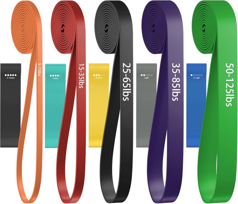 ROSAPOAR Resistance Bands, Pull Up Assist Bands - Workout Bands, Eexercise Bands, Long Resistance Bands Set for Working Out, Fitness, Training, Physical Therapy for Men Women - Image 1